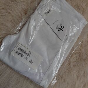 Alo Yoga White Moto Leggings